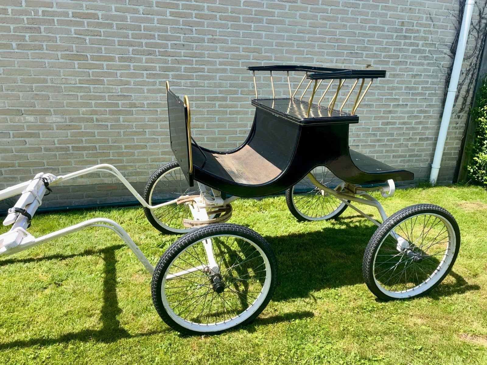 Sterke concourswagen, polyester kuip, enkelspan paard, Dieren en Toebehoren, Gebruikt, Overige typen, Paard