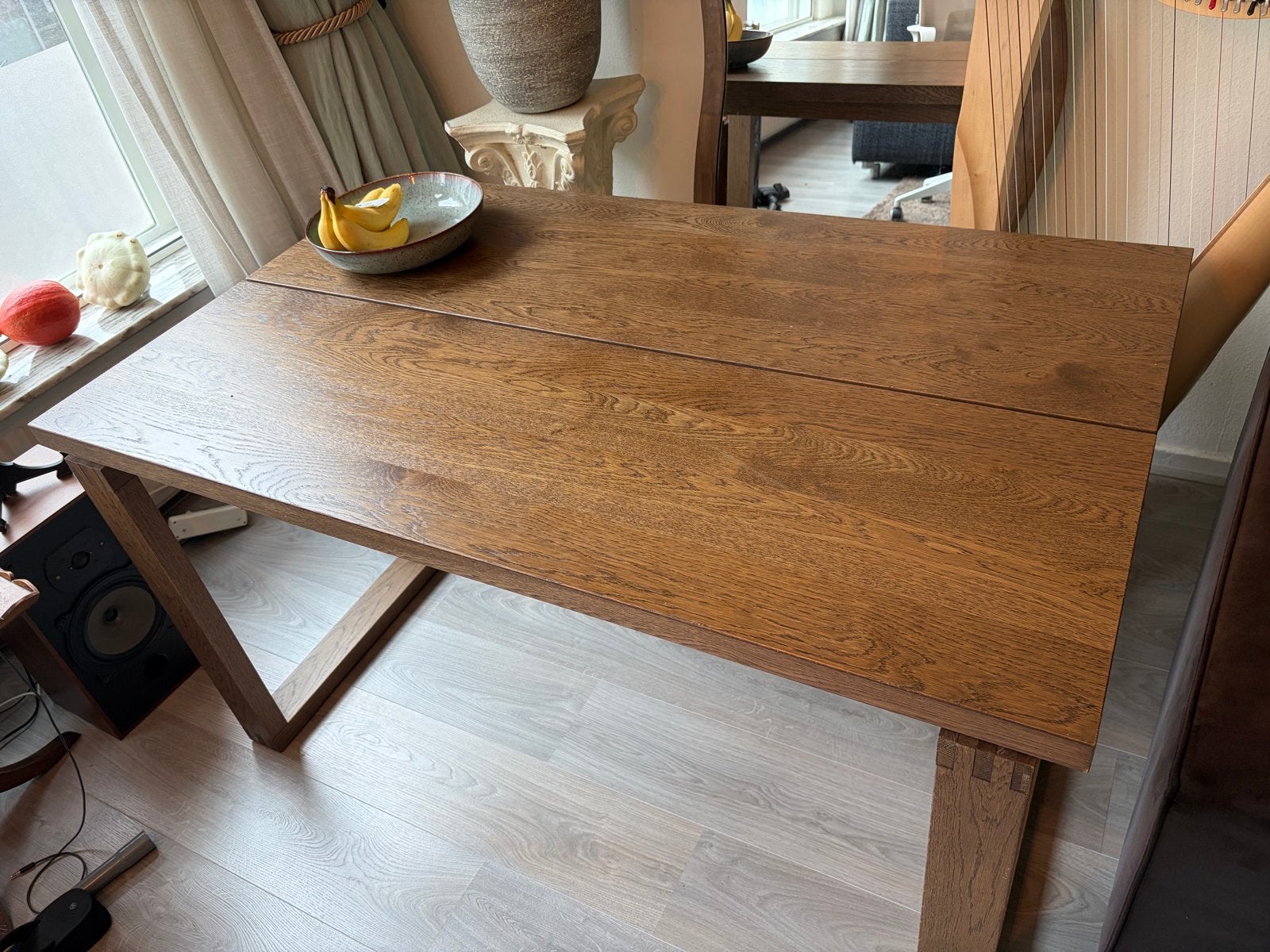 Ikea Morbylanga eettafel 140 x 85 cm, Huis en Inrichting, Ophalen, 100 tot 150 cm, Eikenhout, 50 tot 100 cm