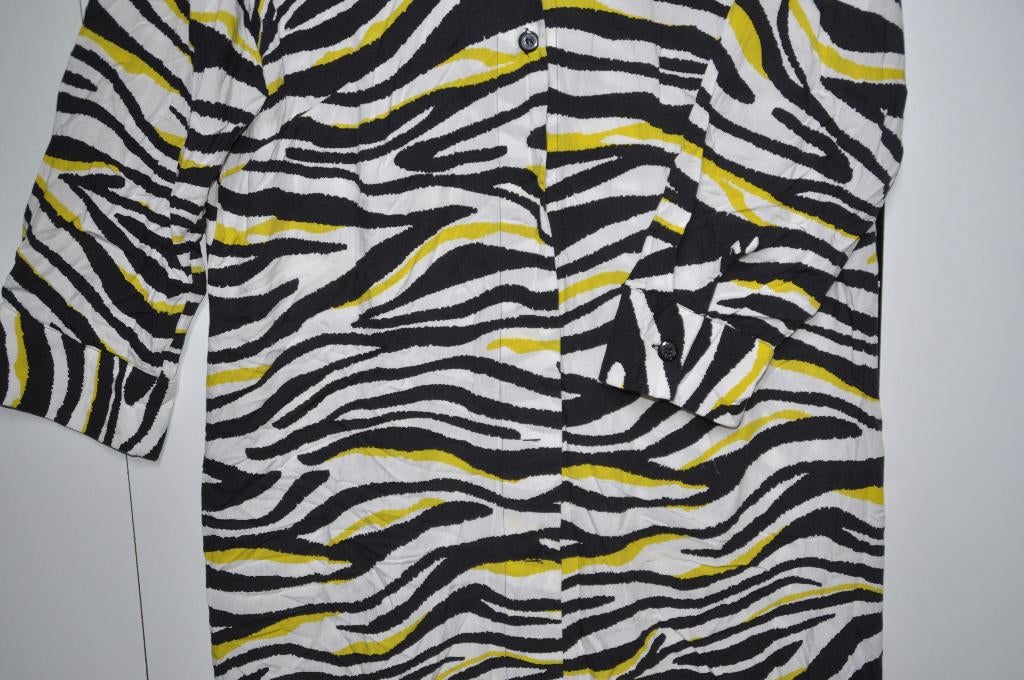 MZ15 Tuniek Jurk met Centuur maat 46 Zwart Geel wit, Overige kleuren, Maat 46/48 (XL) of groter, Ophalen of Verzenden, Zo goed als nieuw