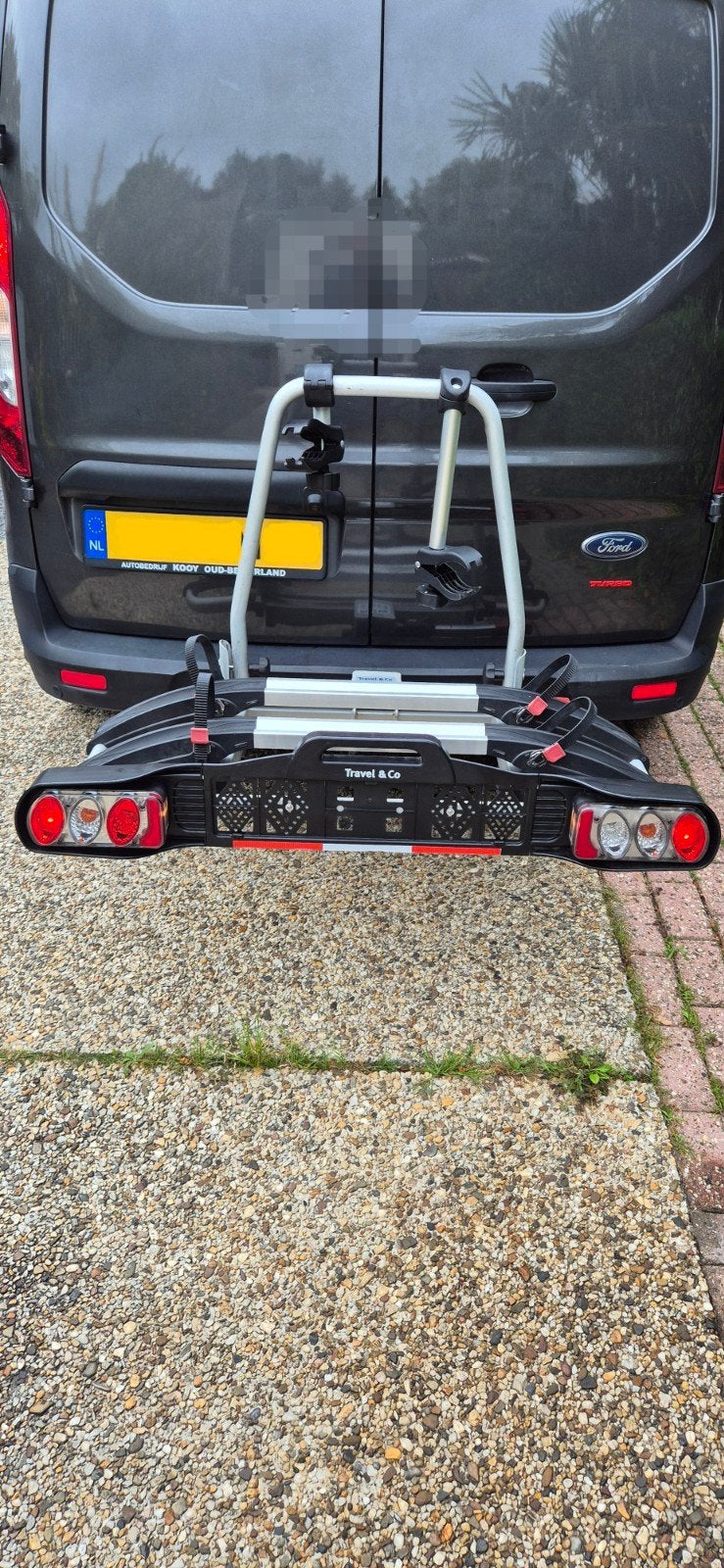 Travel & Co compacte fietsendrager, max 60 kg E-bikes, Auto diversen, Ophalen, Gebruikt, 2 fietsen, Trekhaakdrager