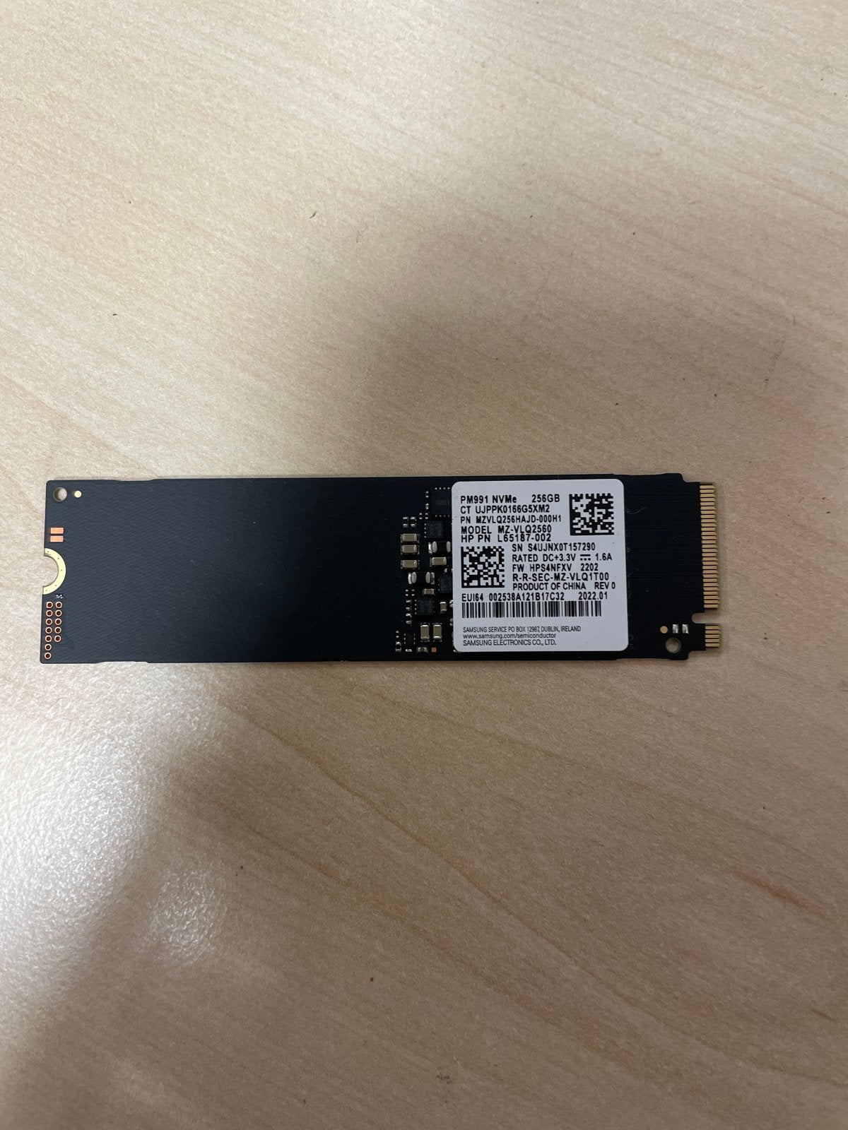Samsung PM991 NVMe SSD 256GB M.2, Computers en Software, Intern, Verzenden, Server, Zo goed als nieuw