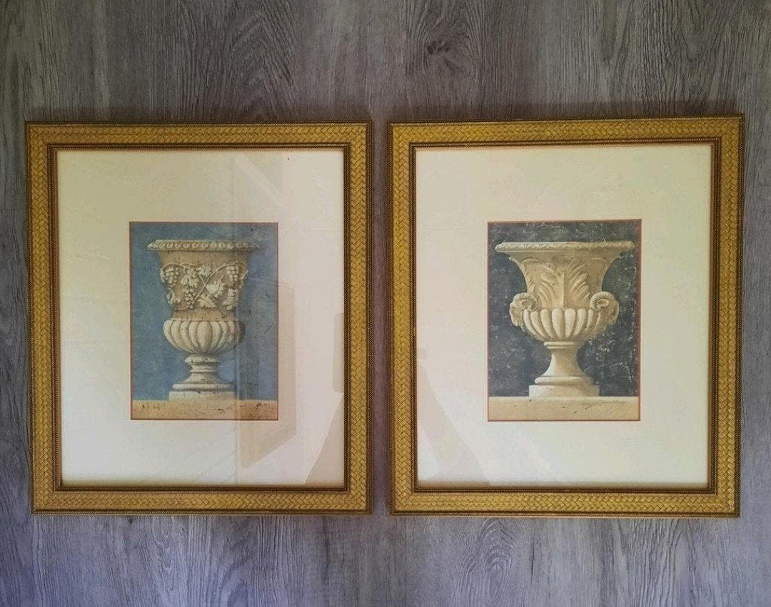 2 Lijsten met afbeelding van griekse potten, Ophalen of Verzenden, Met afbeelding
