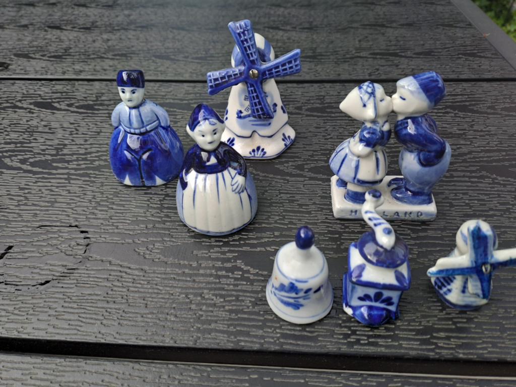 Mooie Delftsblauwe serie: molens, kussetje, boer & boerin, Ophalen of Verzenden