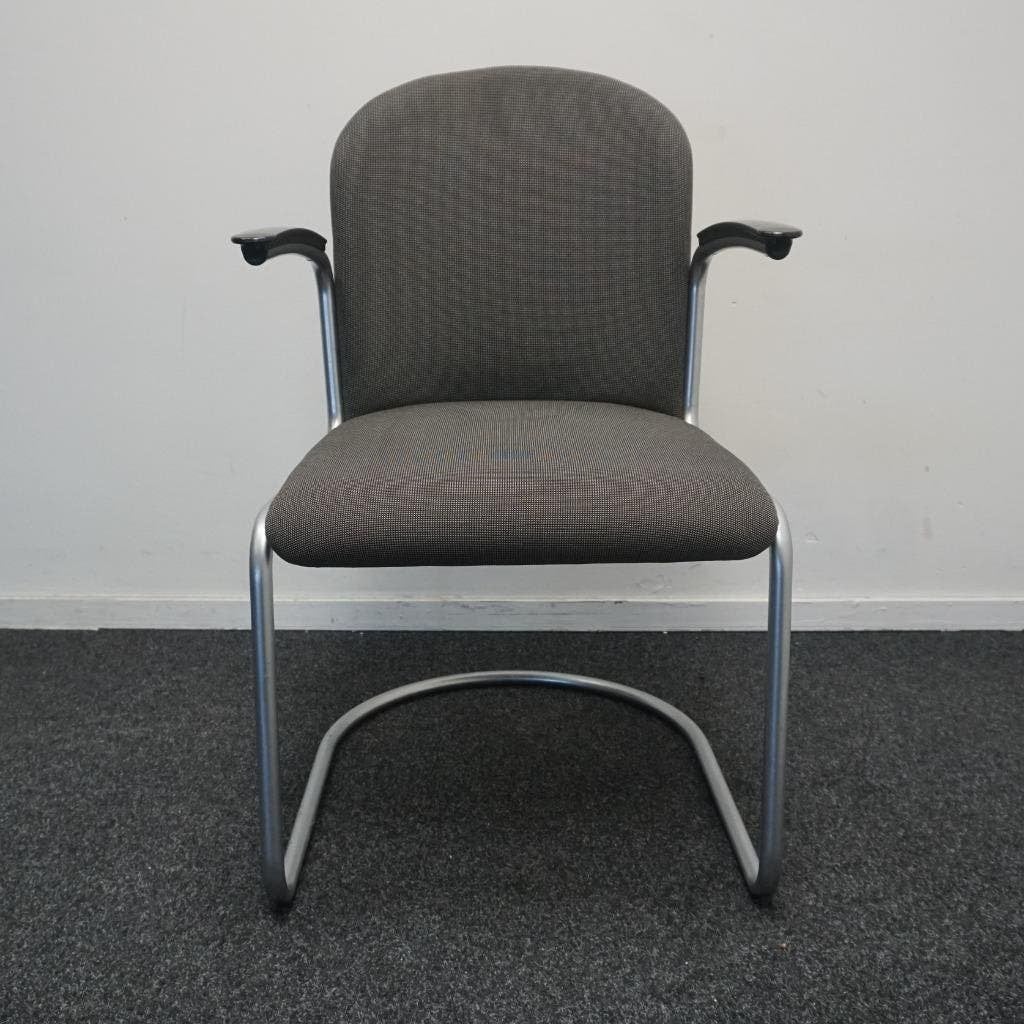 Gispen 413 RL Dutch Originals Design Stoelen | Grijs | Slede, Gebruikt, -, -, Ophalen of Verzenden