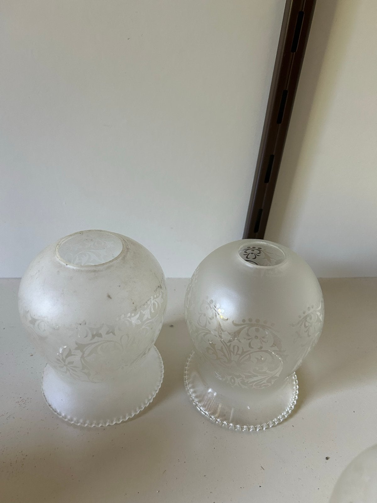 Diverse lampenkappen - Glas, textiel en metaal, Gebruikt, Overige typen, Wit, Rond