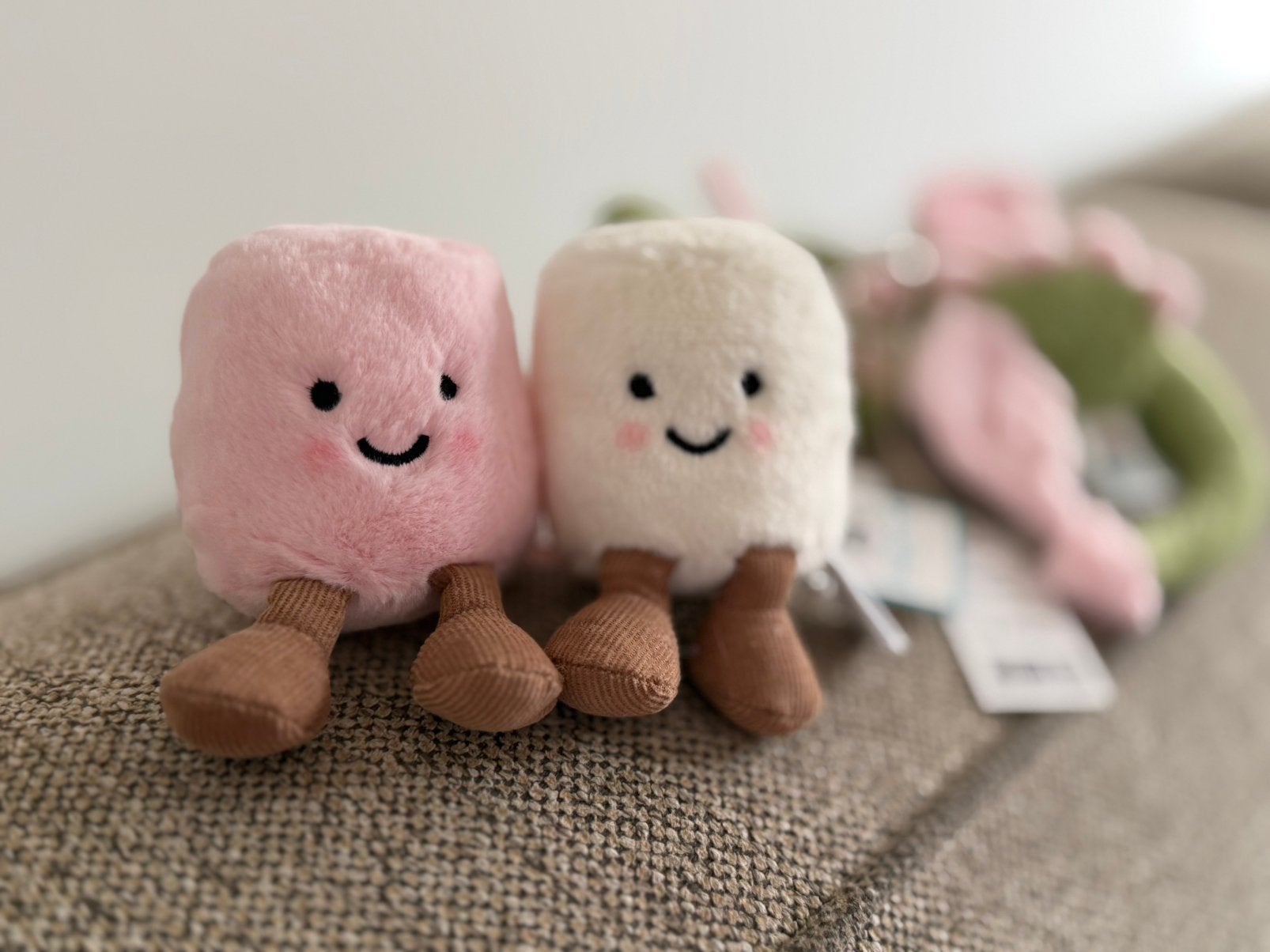 JellyCat We Are Amuseable Pink & White Marshmallows, Jellycat, Overige karakters, Nieuw, Ophalen of Verzenden