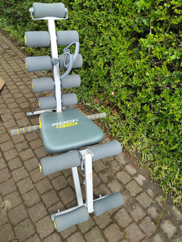 Rock Gym 6 in 1 fitness bank/ buikspiertrainer, Ophalen, Zo goed als nieuw, Fitnessbank
