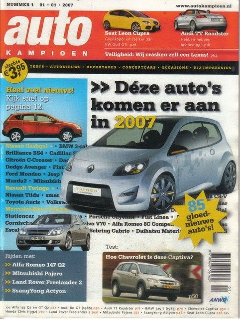 Autokampioen 1 2007 : Seat Leon Cupra - Audi TT Roadster, Ophalen of Verzenden, Gelezen, Algemeen