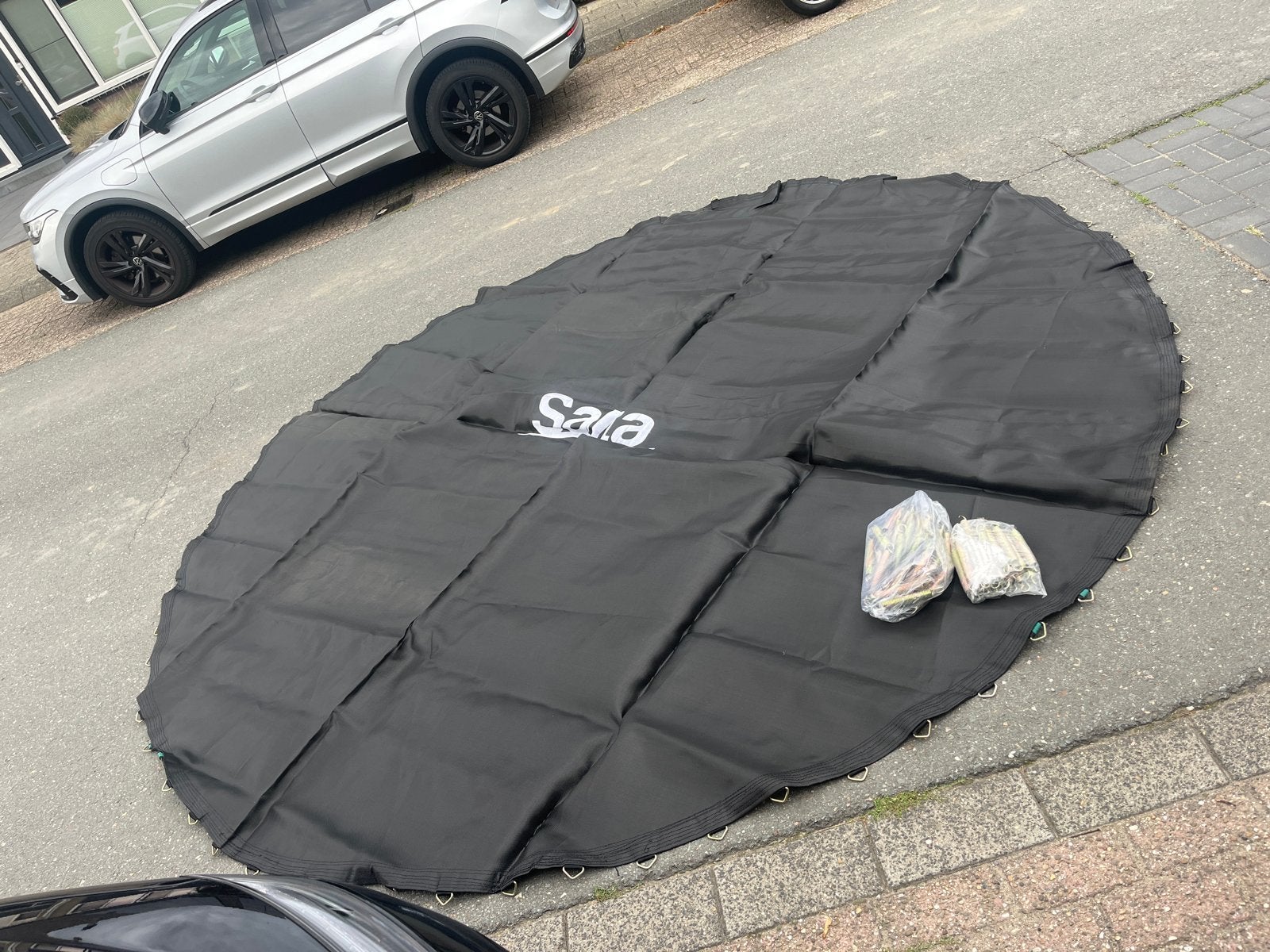 Salta trampoline doek 305cm met veren, Kinderen en Baby's, Speelgoed | Buiten | Trampolines, Ophalen, Zo goed als nieuw