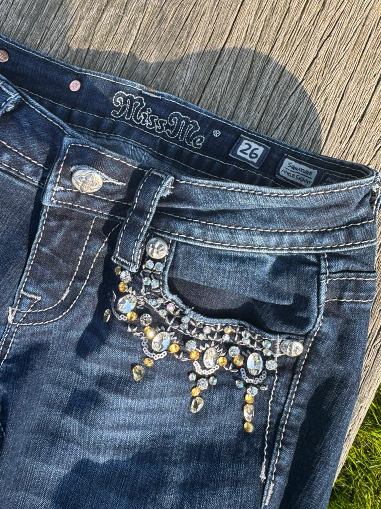 Jeans Miss Me 26, Kleding | Dames, Spijkerbroeken en Jeans, Ophalen of Verzenden, Zo goed als nieuw, Blauw, W27 (confectie 34) of kleiner