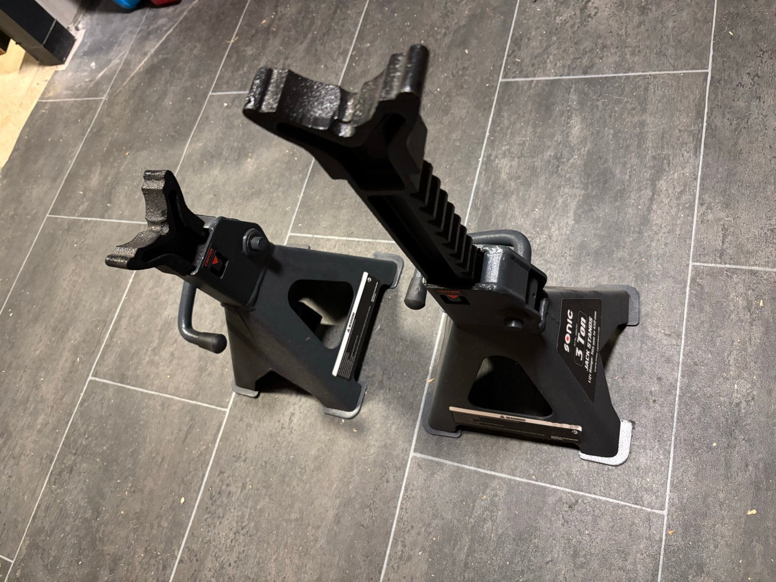 Sonic 3 Ton Jack Stands - zo goed als nieuw, Auto diversen, Ophalen, Zo goed als nieuw, Manueel, Schaarkrik