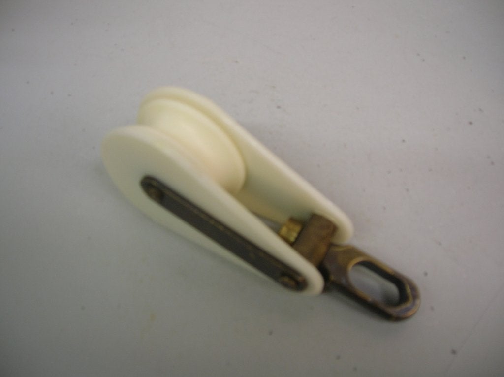 Vintage blokken, brons beslag, 12 - 13 mm, Ophalen of Verzenden, Gebruikt, Lijn of Blok