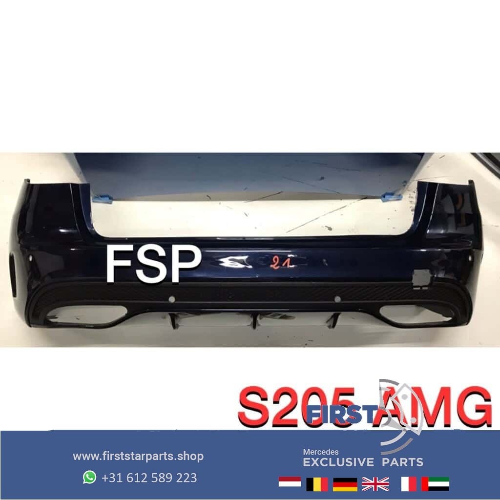 W205 S205 AMG Achterbumper C Klasse Estate zwart wit grijs b, Auto-onderdelen, Gebruikt, -, Ophalen of Verzenden, Achter