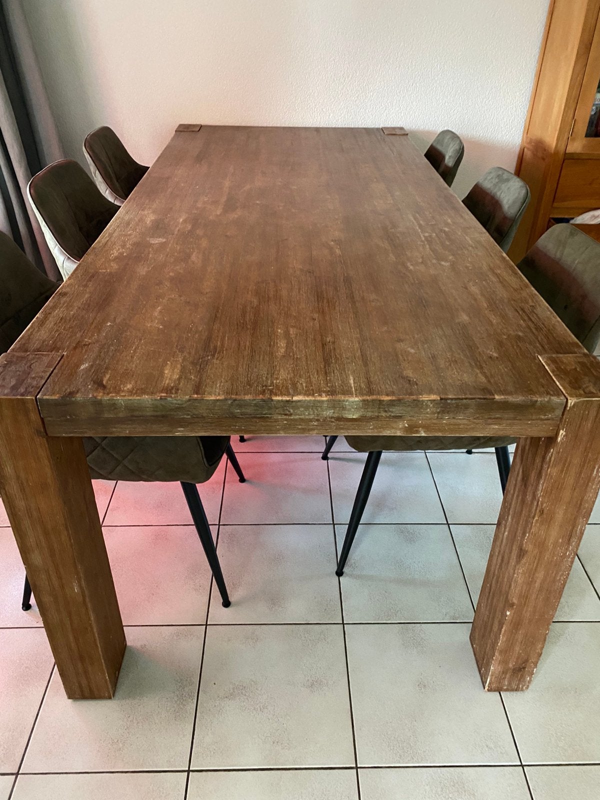 Eettafel 6/8-persoons, Ophalen, Gebruikt, 4 tot 6 stoelen