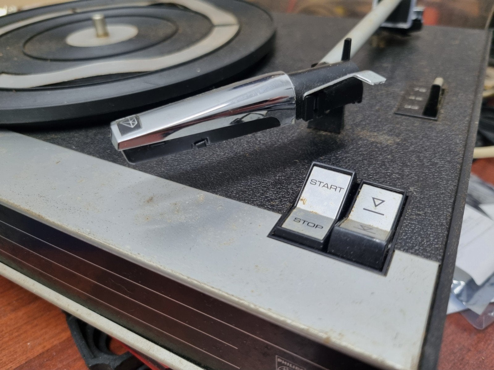 Vintage Philips Platenspeler - ongereviseerd, Ophalen of Verzenden, Gebruikt, Platenspeler, Philips