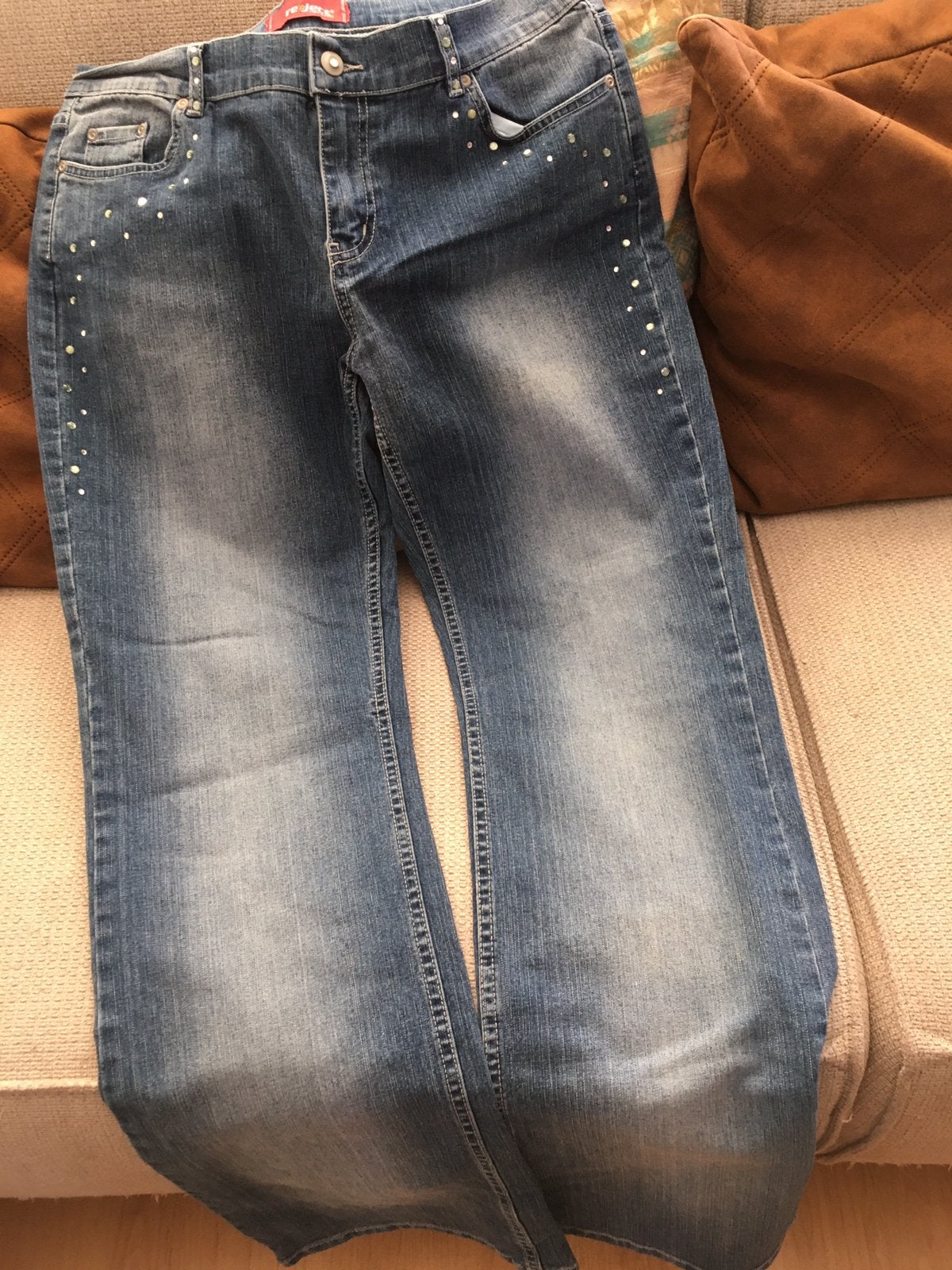 Dames spijkerbroek met steentjes Nieuw, Reject, Nieuw, Blauw, Overige jeansmaten