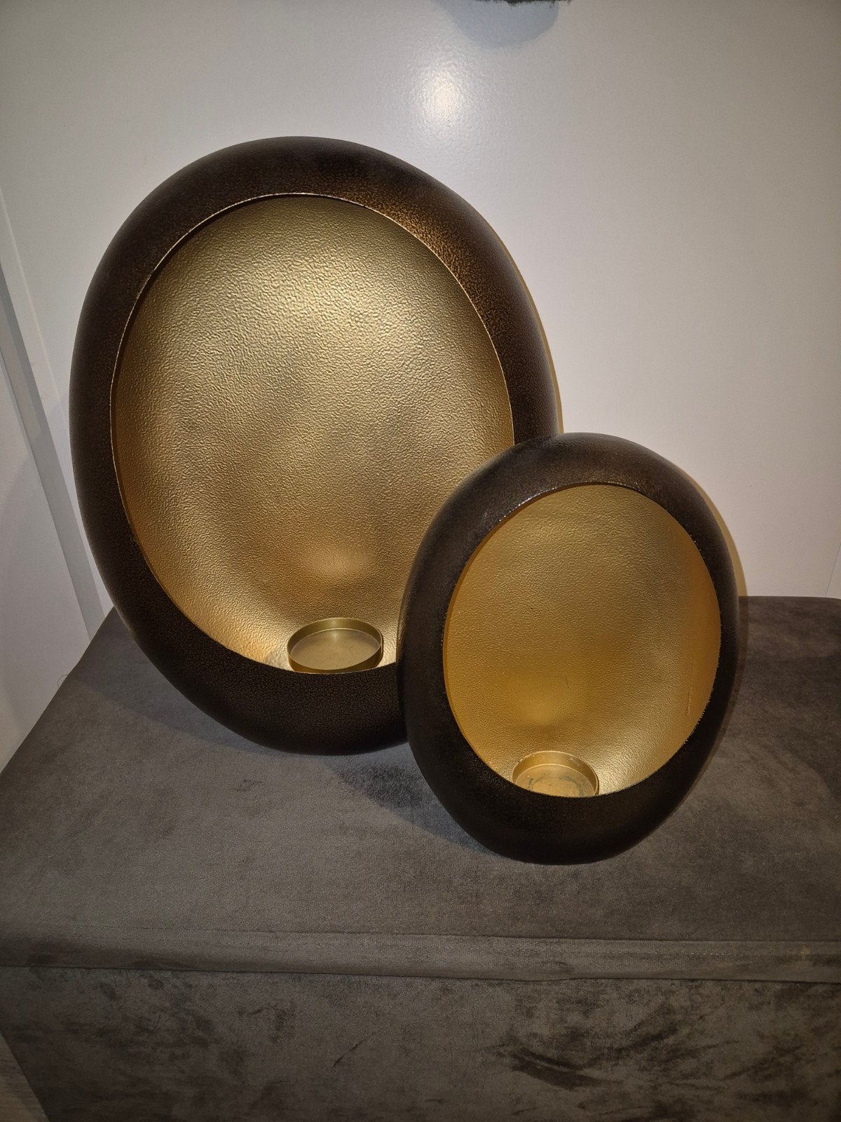 Windlichten brons/goud, Ophalen, Zo goed als nieuw