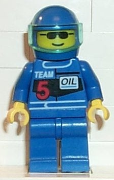 LEGO City rac004 Racing Team 5, Blue Helmet, Trans-Light