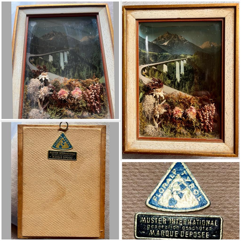 Vintage 3D Diorama Floralp Tyrol – Jaren '60 Alpen Souvenir, Ophalen of Verzenden