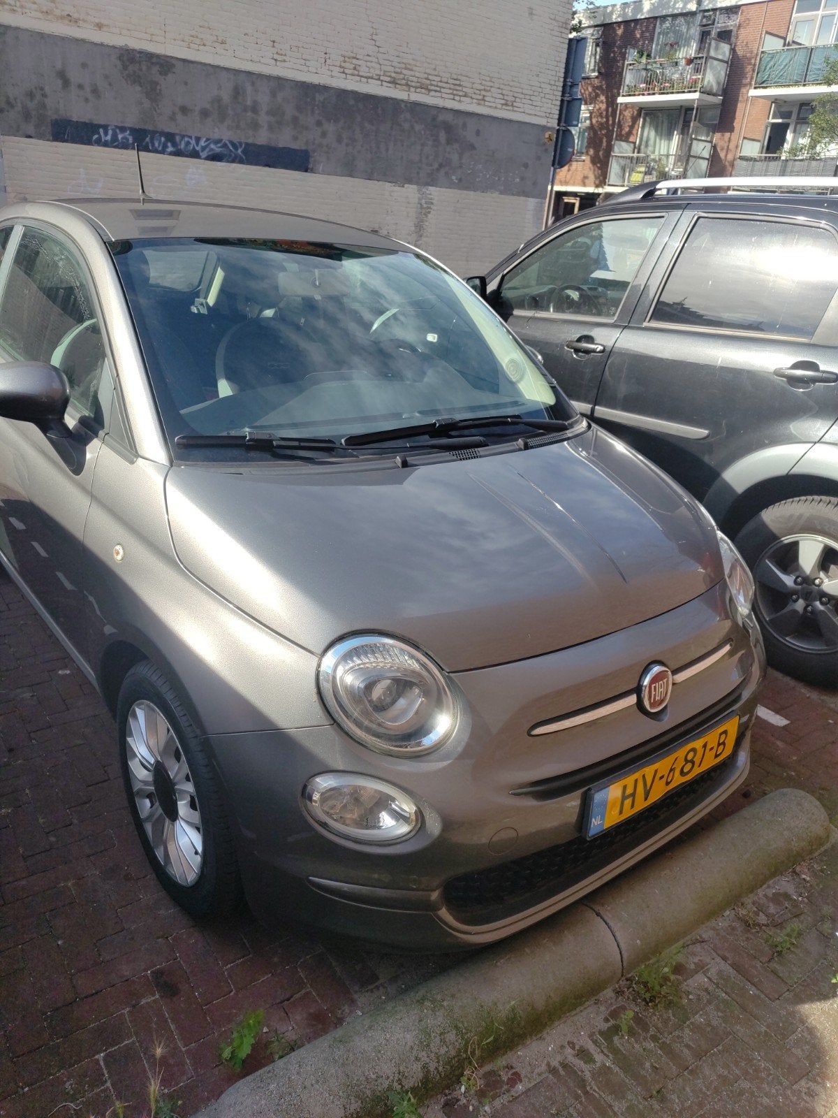 Fiat 500 Twinair Turbo 80pk Dualogic 2015 Grijs, Auto's, 31 €/maand, Origineel Nederlands, 26 km/l, Particulier