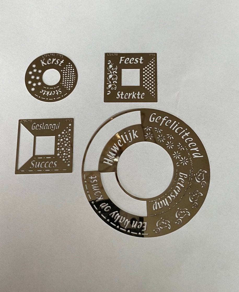 embossing mallen 4 x , feestdagen, metaal, Ophalen of Verzenden, Nieuw, Knutselwerk