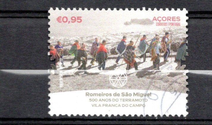 AZOREN. gestempelde zegel. Jaar 2022. EURO, Ophalen of Verzenden, Portugal, Gestempeld