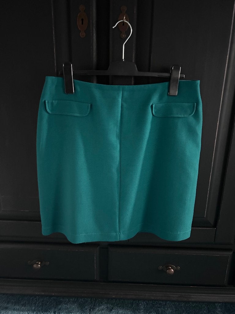 Rok Carol maat 44 petrol, Maat 42/44 (L), Ophalen of Verzenden, Boven de knie, Groen