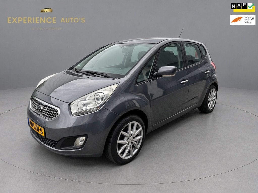 Kia Venga 1.4 CVVT X-ecutive/NAVI/CAM/HALFLEDER, Auto's, Voorwielaandrijving, Euro 5, Gebruikt, Zwart