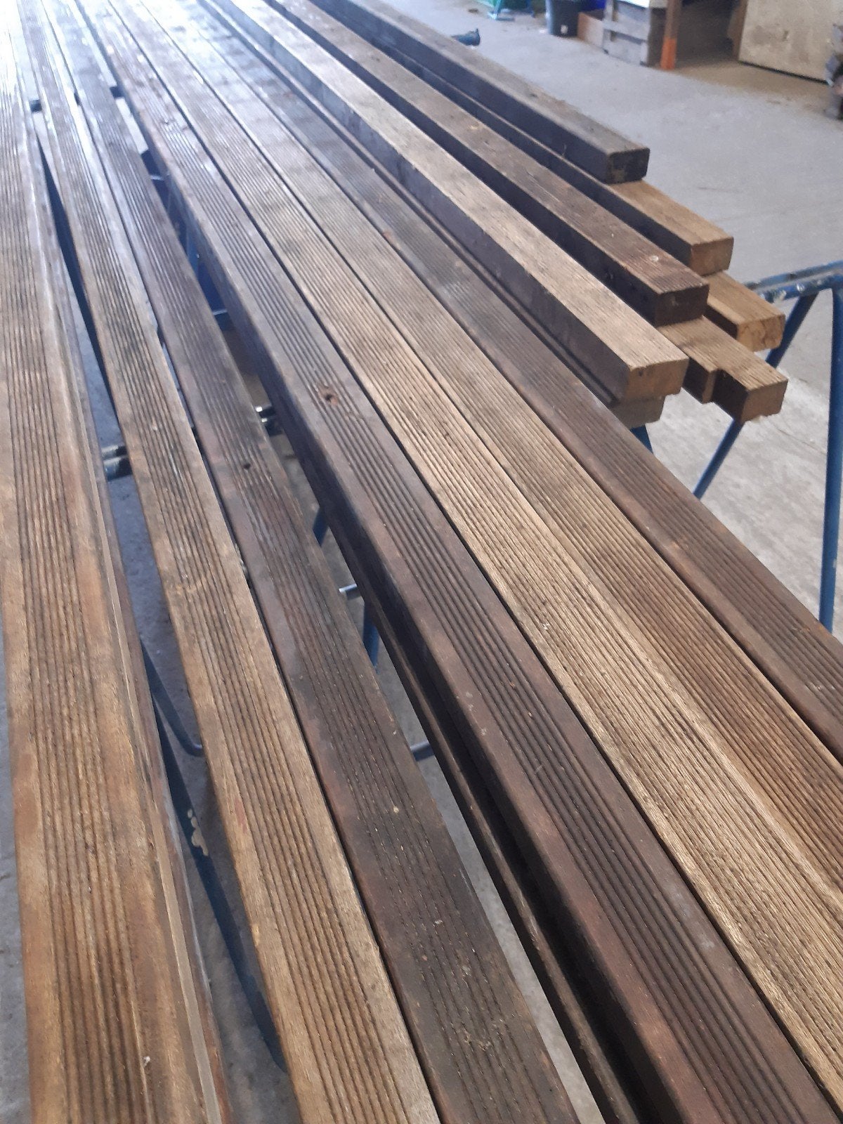 partij gebruikte hardhouten keperhout 40/60 mm, Mandioqueira, Ophalen, 250 cm of meer, Planken