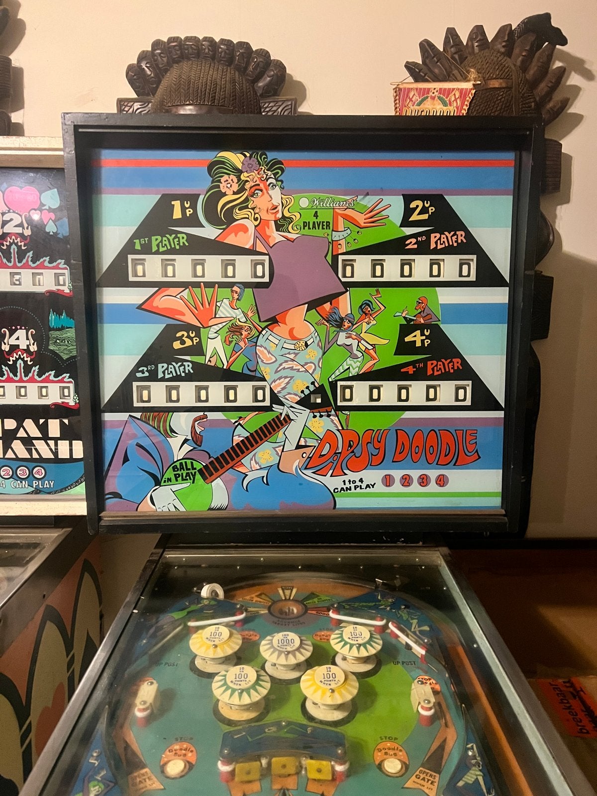 Williams Dipsy Doodle Flipperkast - Vintage uit 1972, Ophalen, Gebruikt, Mechanisch, Williams