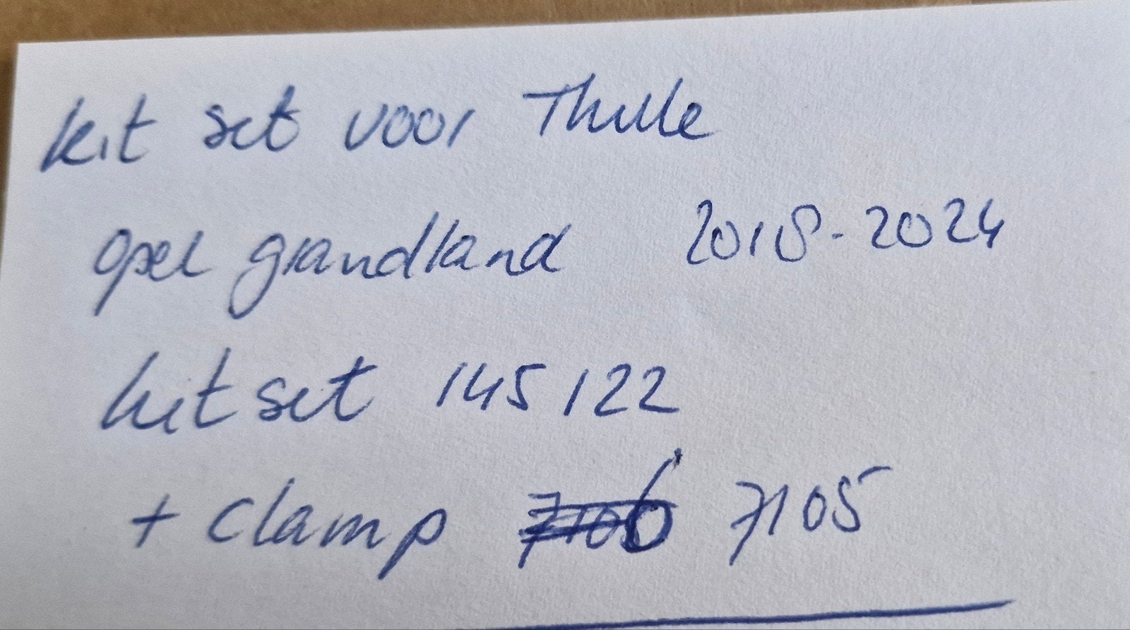 Thule clamp voor OPEL GRANDLAND 2018-2024, Ophalen of Verzenden, Gebruikt