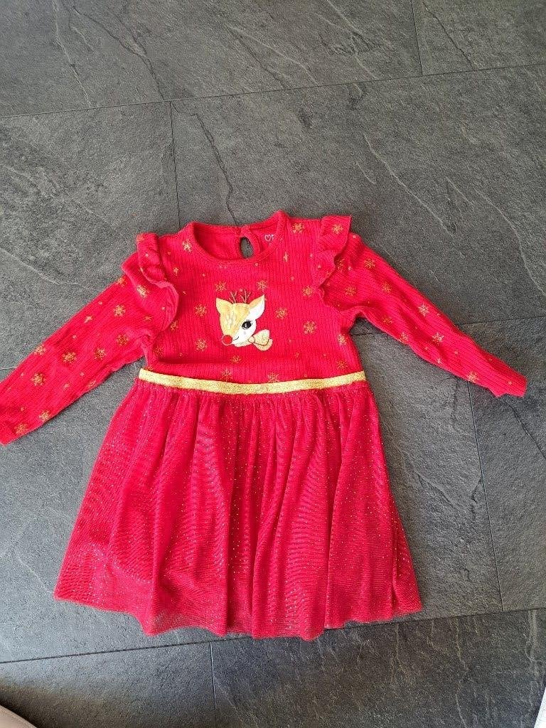 Kerstjurk maat 86, Gebruikt, Meisje, Jurkje of Rokje, Ophalen of Verzenden