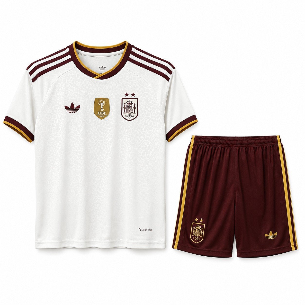 Spanje uit set kids 2 sterren en Fifa logo, Maat XS of kleiner, Ophalen of Verzenden, Nieuw, Set