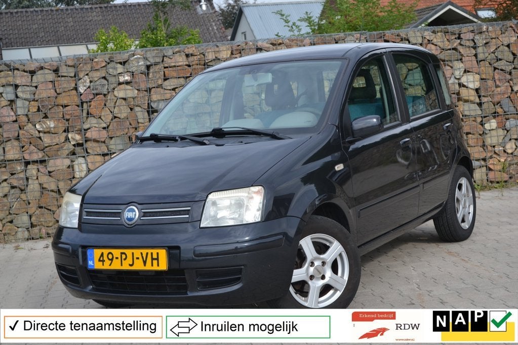 Fiat Panda 1.2 NW APK. Elek.ramen LM-velgen NL-auto, Voorwielaandrijving, Gebruikt, 1242 cc, Zwart