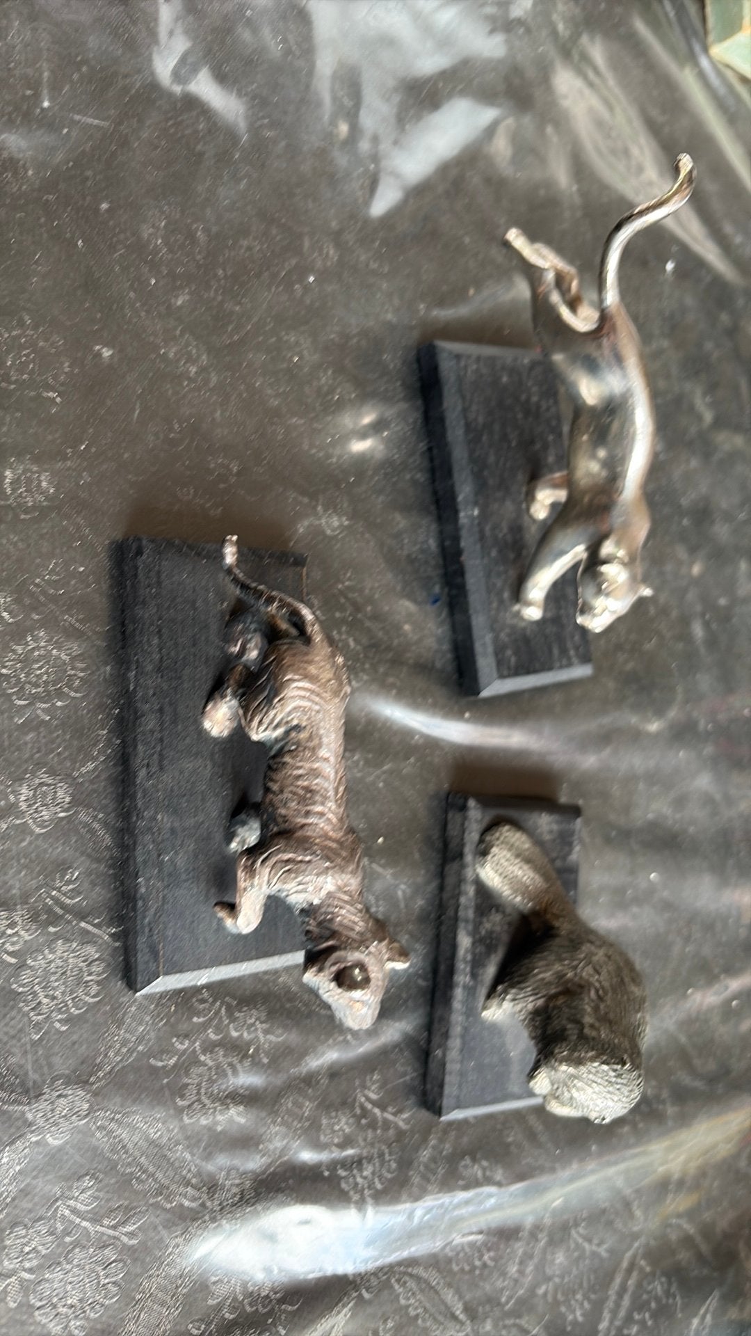 3 verzilverde tinnen beeldjes van het Wereld Natuur Fonds, Verzamelen, Ophalen of Verzenden, Zo goed als nieuw, Dier