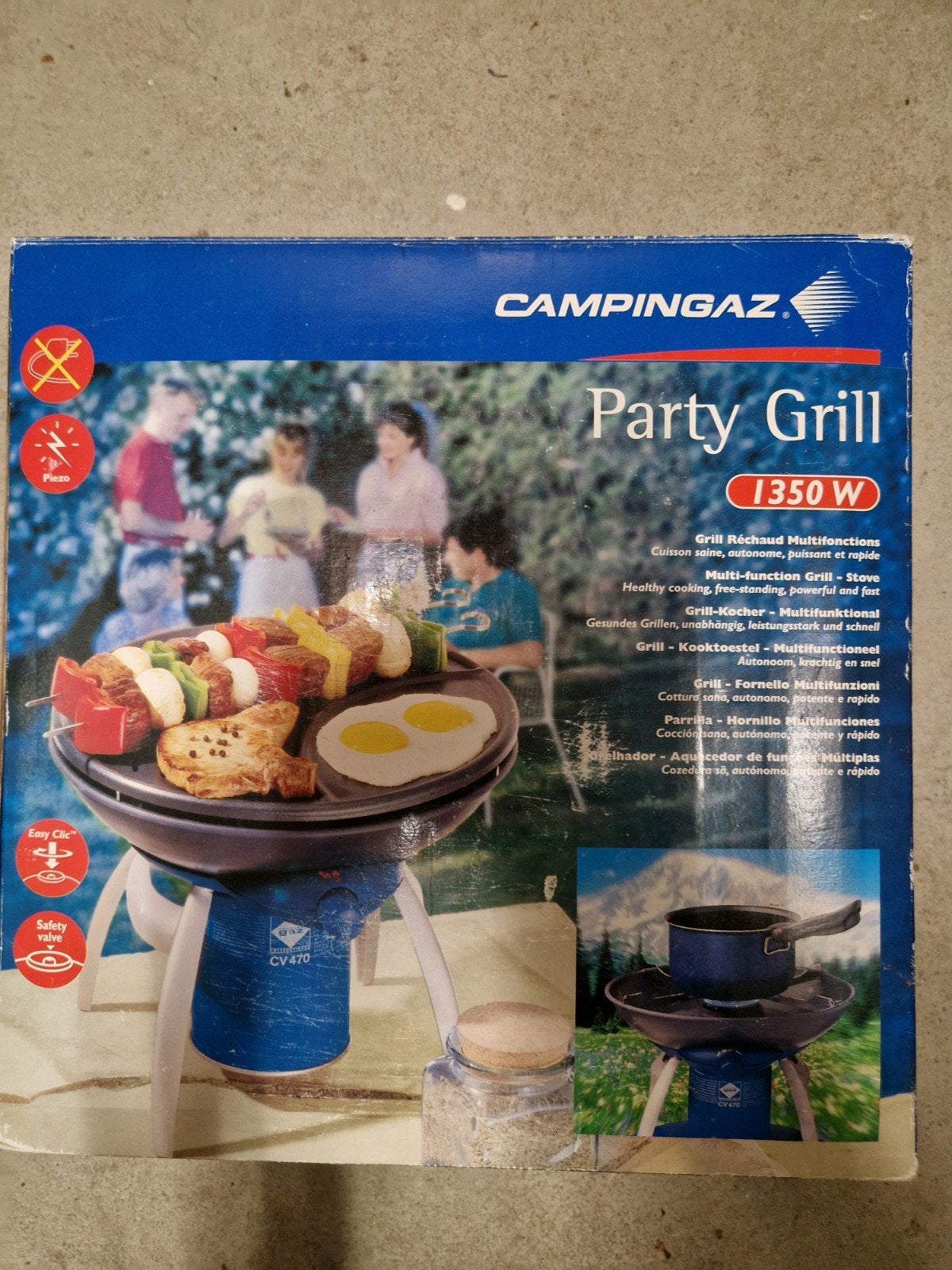 Campingaz Party Grill 1350W - Exclusief Gasfles, Tuin en Terras, Gasbarbecues, Ophalen of Verzenden, Zo goed als nieuw, Campingaz