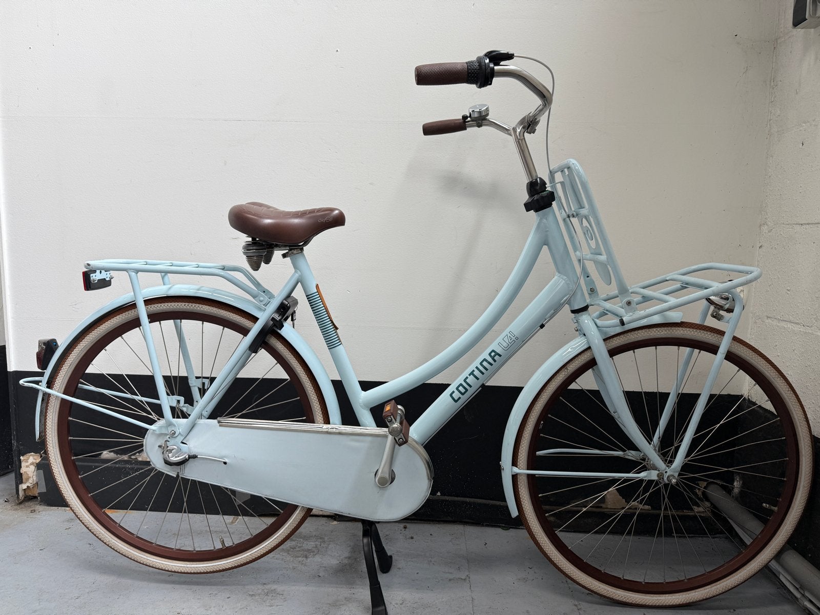 Nette Cortina U4 Transportfiets  - Lichtblauw 28 inch, Fietsen en Brommers, 26 inch of meer, Terugtraprem, Versnellingen, Ophalen of Verzenden