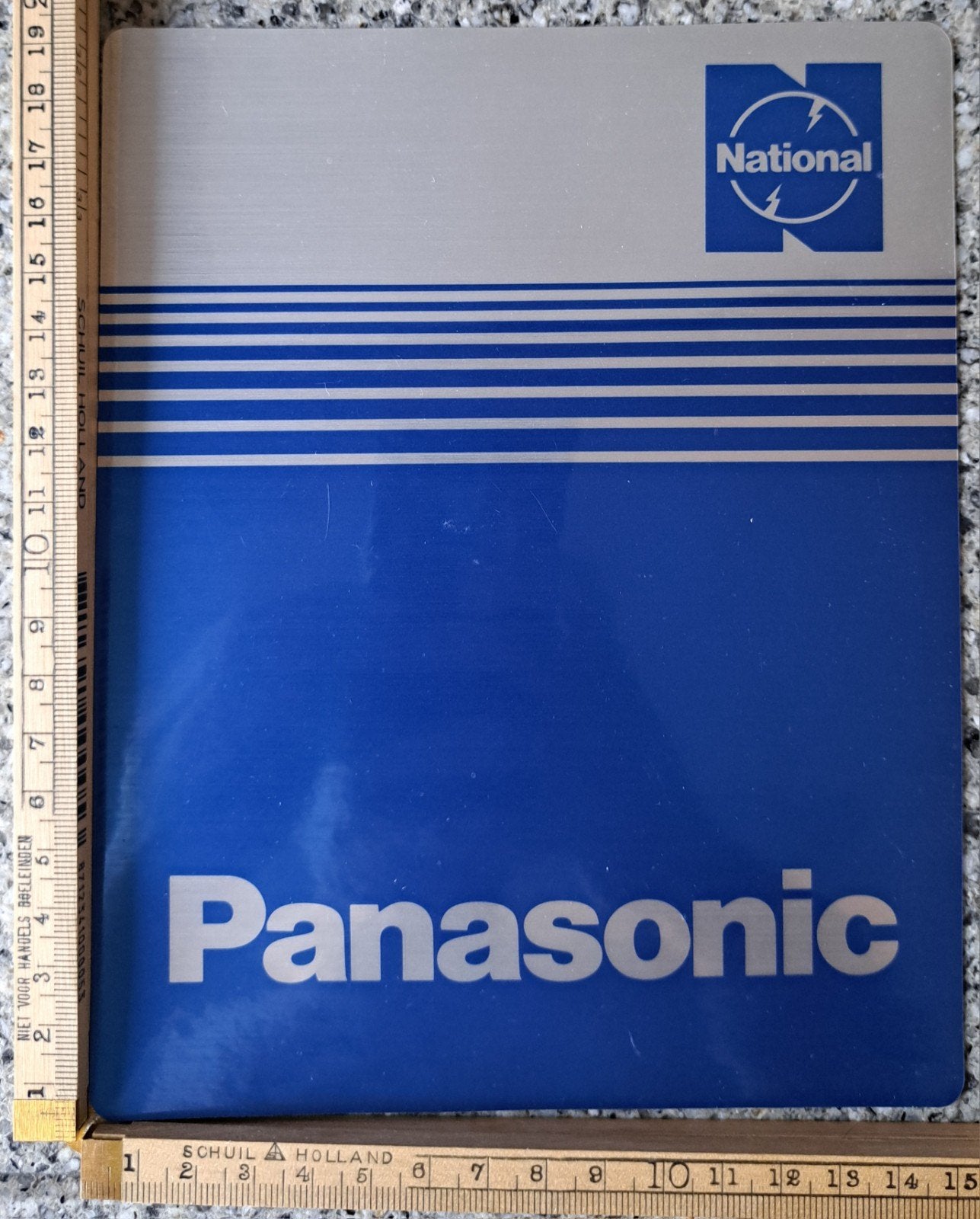 Mega grote vintage sticker Panasonic merk logo stereo set, Ophalen of Verzenden, Zo goed als nieuw