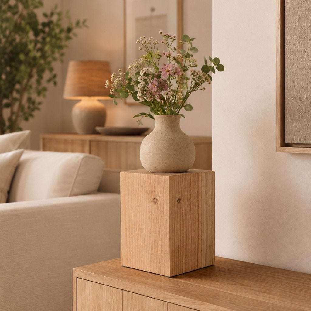 Houten blok - kleine zuil Douglas 25cm #D15, Huis en Inrichting, Woonaccessoires | Zuilen en Pilaren, Houtatelier M.Y., Info@myhoutatelier.nl