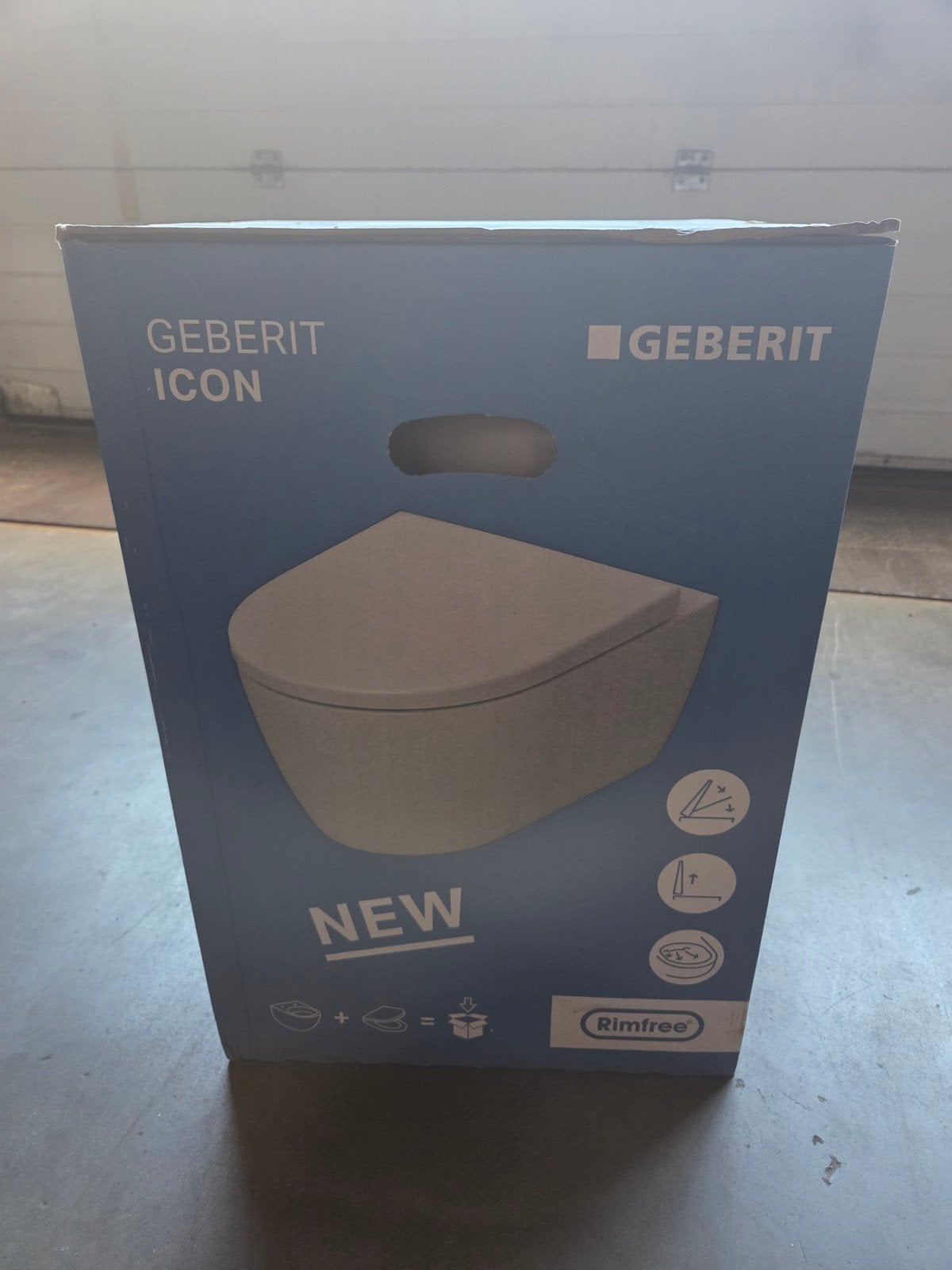 Geberit Icon Wandcloset Rimfree Wit - Nieuw in doos, Ophalen, Nieuw, Toilet