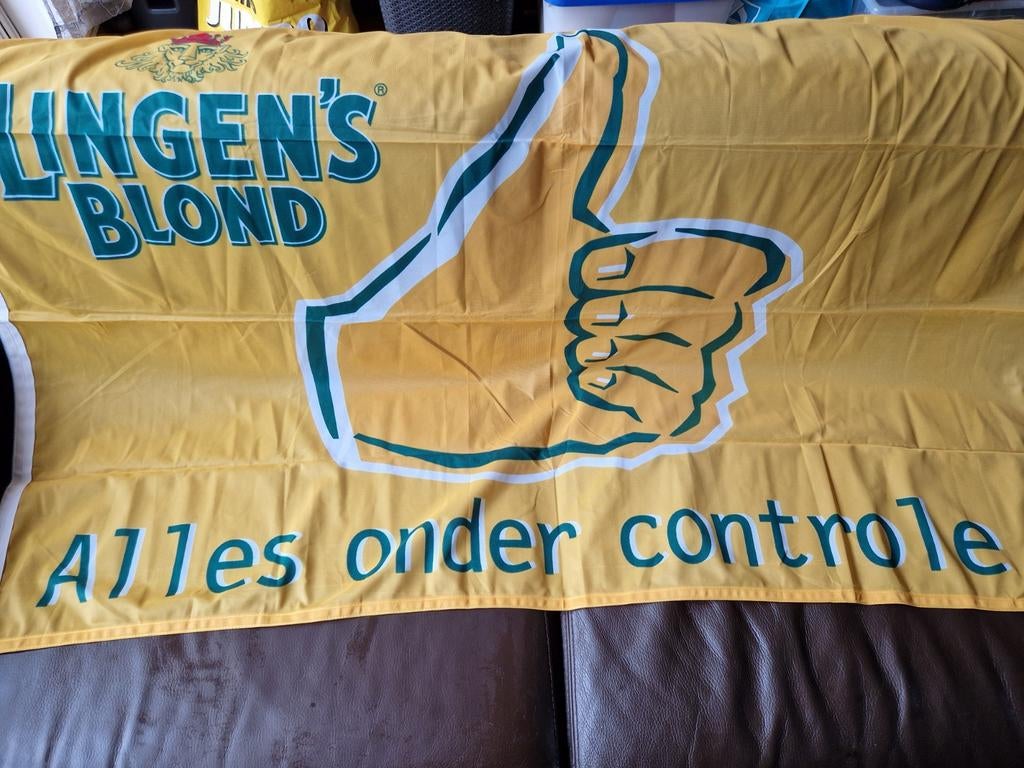 Lingens Blond vlag, Verzamelen, Ophalen of Verzenden, Reclamebord, Plaat of Schild, Overige merken