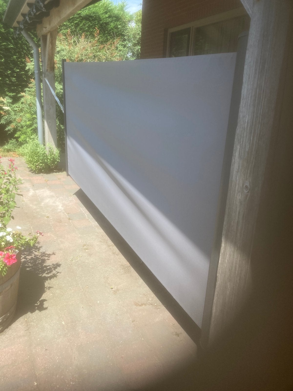 Uitschuifbaar windscherm, Tuin en Terras, Tuinschermen, Ophalen of Verzenden, 200 cm of meer, 150 tot 200 cm, Nieuw