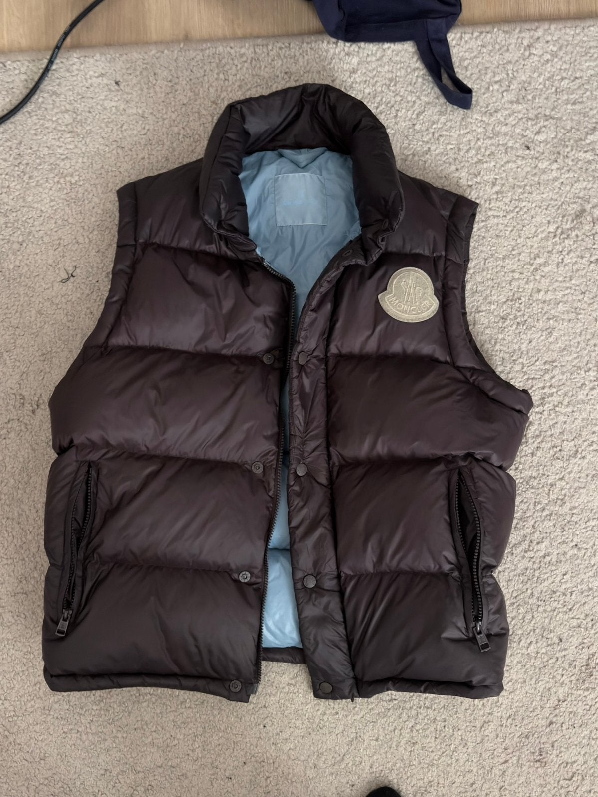 Moncler bodywarmer S, Ophalen of Verzenden, Zo goed als nieuw, Zwart