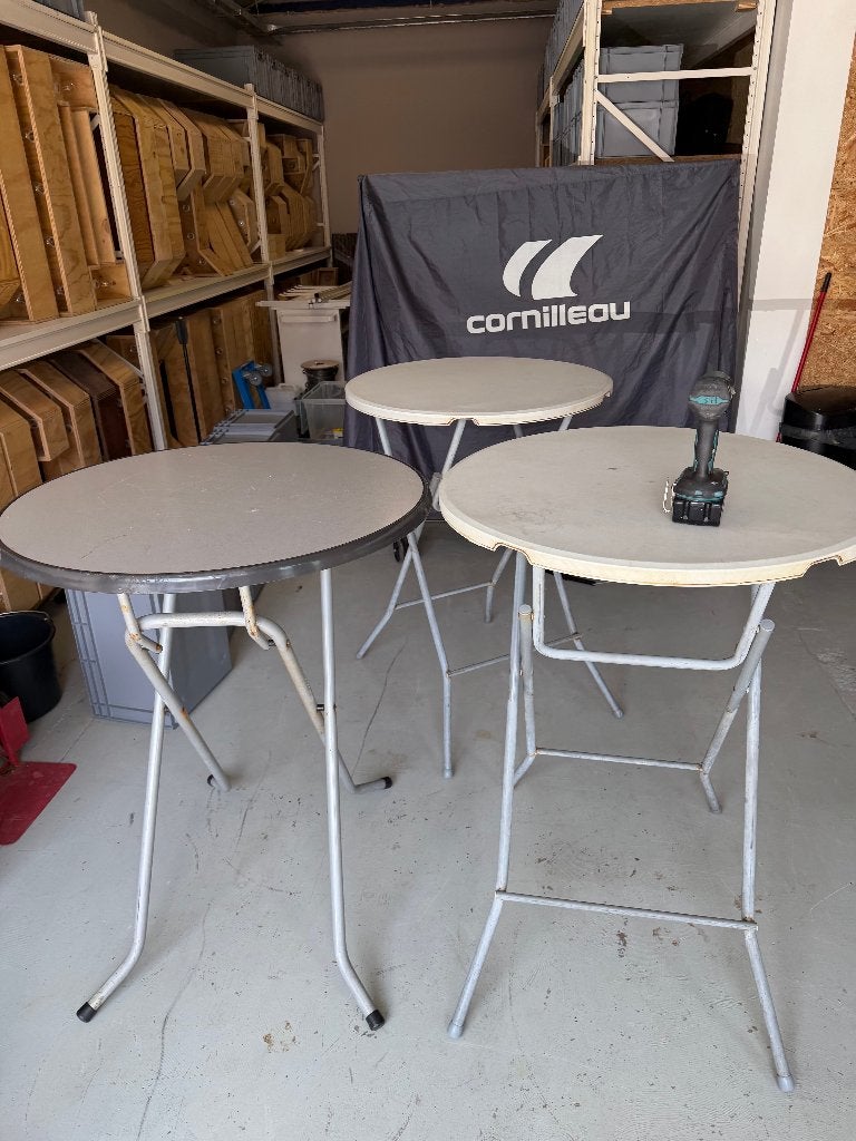 Statafels – 3 stuks – 110 cm hoog - ook los te koop, Ophalen of Verzenden, Gebruikt