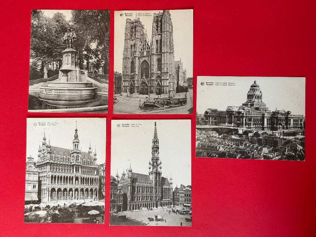 5 oude briefkaarten Brussel van Albert Dohmen, Ophalen of Verzenden, Voor 1920, Ongelopen, Brussel (Gewest)