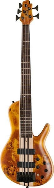 Cort A5 Plus AC Amber Open Pore Basgitaar, Ophalen, Gebruikt, Elektrisch, 5-snarig