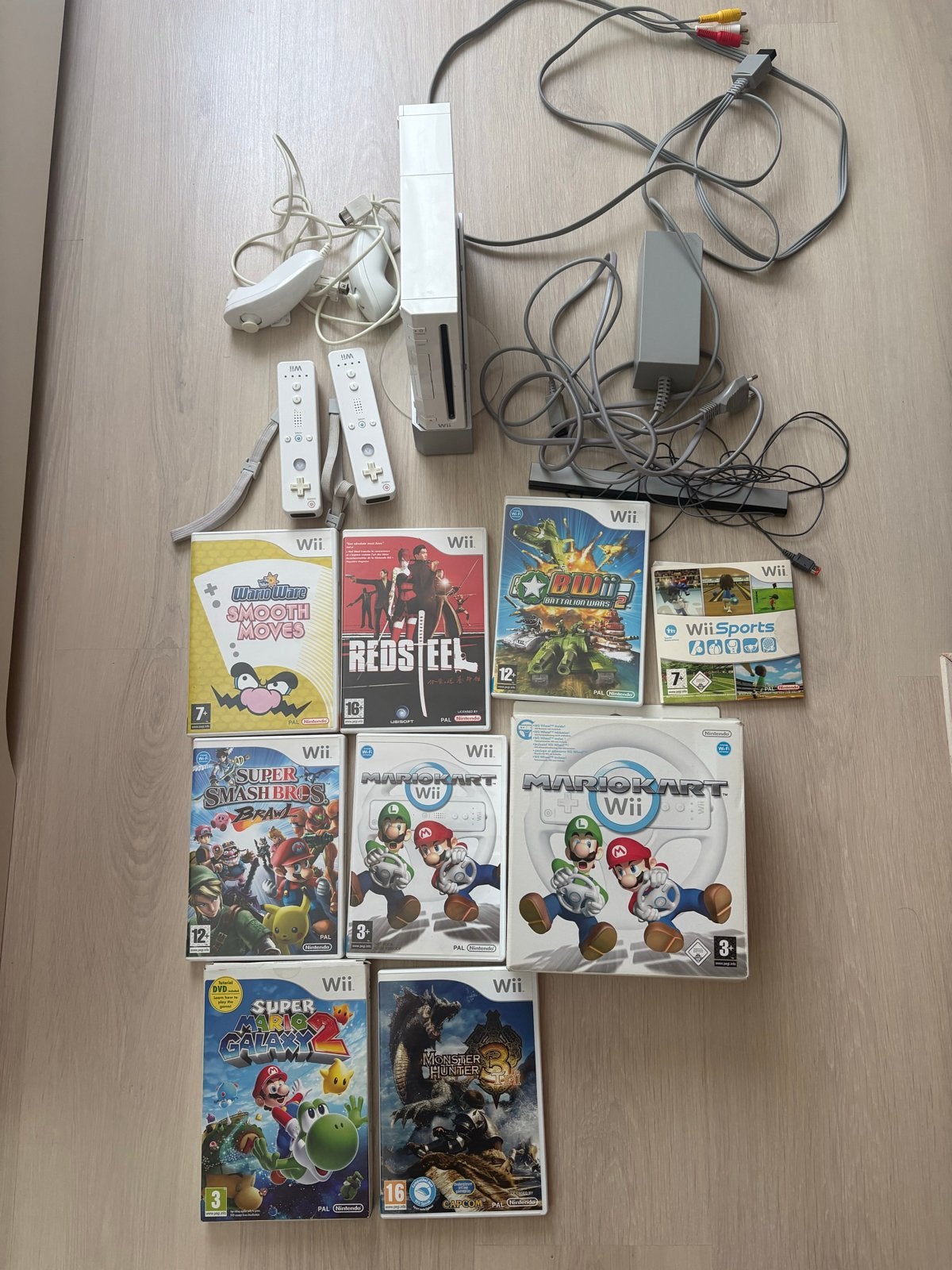 Nintendo Wii Console met 2 controllers en spellen, Ophalen of Verzenden, Gebruikt, Met 2 controllers, Met games