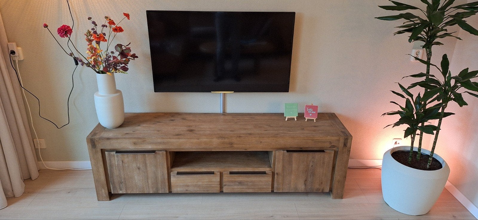 tv meubel 190 cm pronto wonen, Huis en Inrichting, Kasten | Televisiemeubels, Ophalen, 150 tot 200 cm, Zo goed als nieuw, Minder dan 100 cm