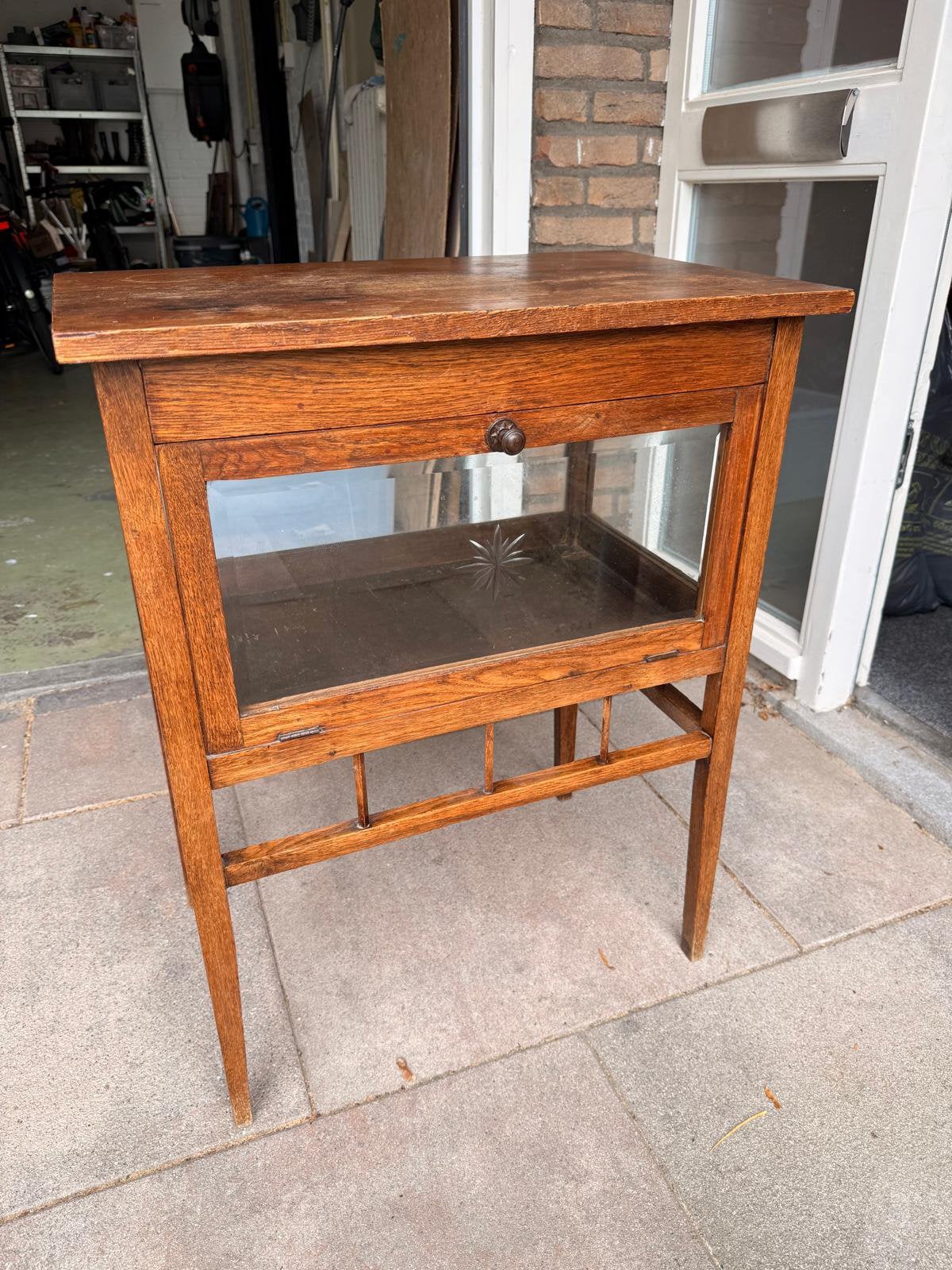 2x Side Table | Vitrine kastjes | Glas, Huis en Inrichting, Ophalen, Gebruikt, 50 tot 100 cm, Glas