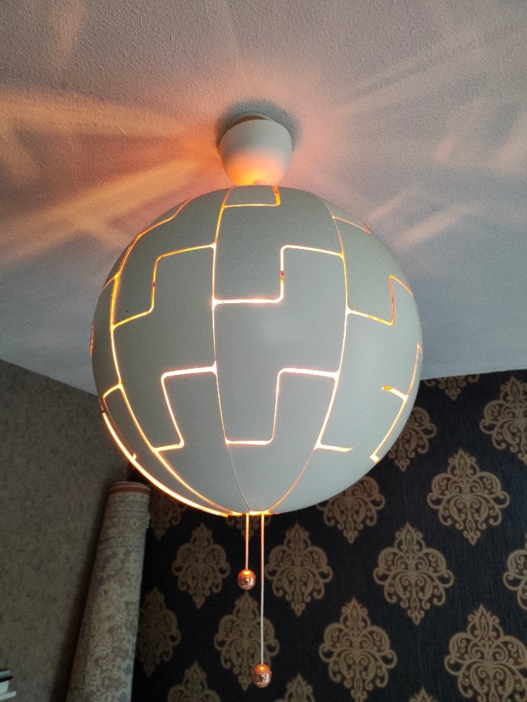 IKEA PS 2014 Hanglamp Groot - Wit/Oranje, Modern, Speels, 50 tot 75 cm, Ophalen of Verzenden, Zo goed als nieuw